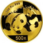 Panda d'or chinois